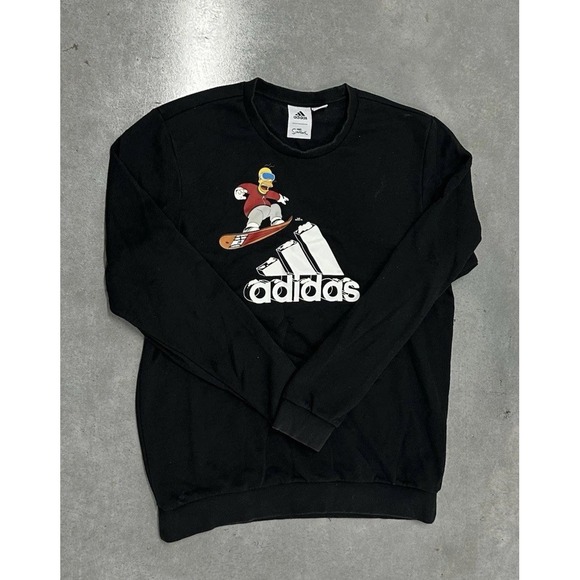 adidas Other - Adidas x The Simpsons Homer Snowboarding Sweatshirt Black Men's Large Rare